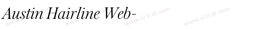 Austin Hairline Web字体转换
